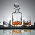 Decanter Crystal Square Tradisional dengan penyumbat kaca